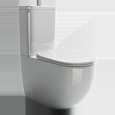 Унитаз напольный Ceramica Nova MIA CN1801 безободковый, с бачком, с крышкой микролифт купить в интернет-магазине Sanbest