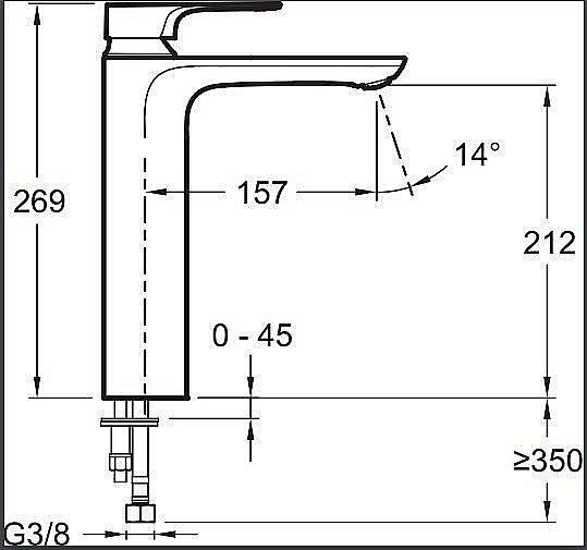 Cмеситель для раковины Jacob Delafon ALEO+ E72336-CP купить в интернет-магазине сантехники Sanbest
