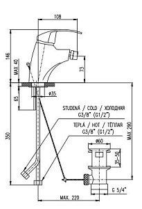 Смеситель для биде RAV-SLEZAK MISSISSIPPI MS045.5 хром купить в интернет-магазине сантехники Sanbest