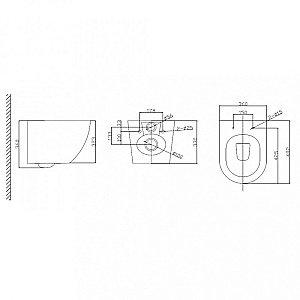 Унитаз подвесной BelBagno UNO BB3105CHR безободковый купить в интернет-магазине Sanbest