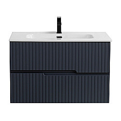 Тумба с раковиной Cezares DUET-N 80 DUET-N-800-2C-SO-GR-P+CZR-8095-80 Grafito для ванной в интернет-магазине Sanbest