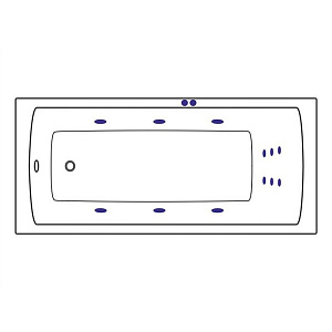 Гидромассажная ванна Excellent Aquaria LINE 170x75 форсунки белые купить в интернет-магазине Sanbest