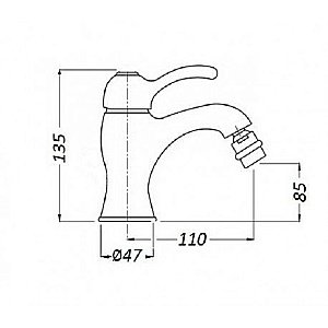 Смеситель на биде Magliezza Collana 50128 золото купить в интернет-магазине сантехники Sanbest