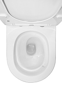 Унитаз напольный Azario Berton AZ-6093 белый, безободковый, с бачком, с крышкой микролифт, слив торнадо купить в интернет-магазине Sanbest
