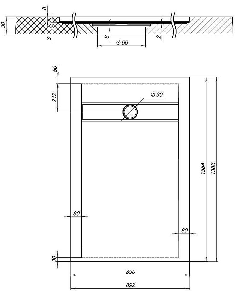 Душевой поддон Aquanet Delight 140x90 белый купить в интернет-магазине Sanbest