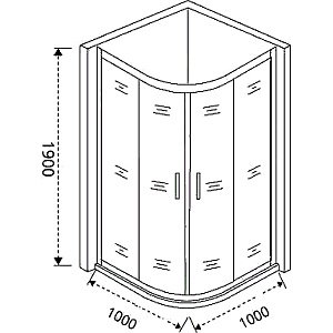 Душевой уголок Good Door Cofe R-100-C-CH стекло прозрачное/профиль хром купить в интернет-магазине Sanbest