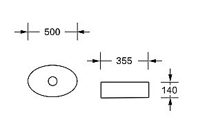 Раковина накладная CeruttiSpa 50 CR7016 белая купить в интернет-магазине Sanbest