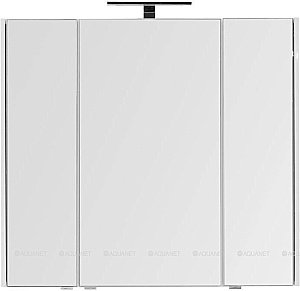 Зеркальный шкаф Aquanet Августа 100 белый купить в интернет-магазине сантехники Sanbest