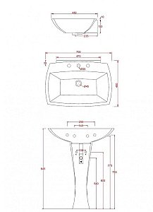Раковина с пьедесталом Artceram Jazz 70 JZL004 01 00 белая купить в интернет-магазине Sanbest