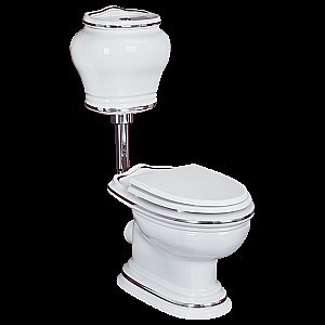 Унитаз Migliore Milady 31742 белый/декор платина D2 купить в интернет-магазине Sanbest