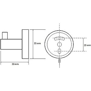 Крючок Bemeta Graphit 156106022 антрацит купить в интернет-магазине сантехники Sanbest