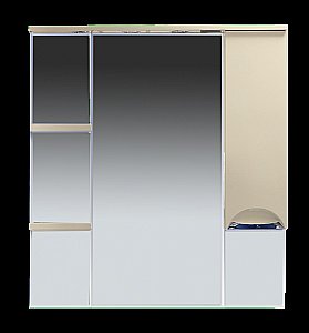 Зеркало со шкафом Misty Кристи 90 П-Кри02090-031СвП бежевый в ванную от интернет-магазине сантехники Sanbest