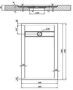 Душевой поддон Aquanet Delight 140x90 белый купить в интернет-магазине Sanbest