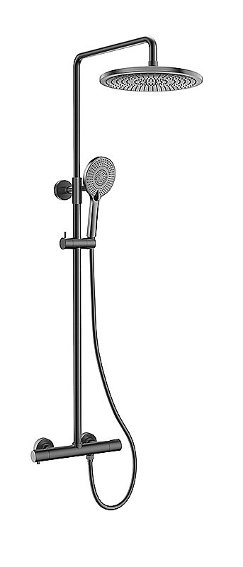 Душевая система Kaiser Serio 05577-15 вороненая сталь купить в интернет-магазине сантехники Sanbest
