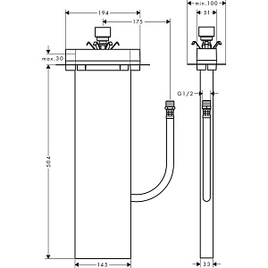 Подключение для ручного душа Hansgrohe sBox 13560180 скрытая часть купить в интернет-магазине сантехники Sanbest