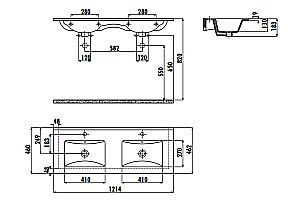 Раковина Creavit Su 121,4 SU121-0000 белая купить в интернет-магазине Sanbest