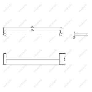 Полотенцедержатель Melana MLN-865002 сатин/хром купить в интернет-магазине сантехники Sanbest