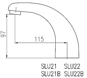 Смеситель для раковины Rav-Slezak SLU22 хром купить в интернет-магазине сантехники Sanbest