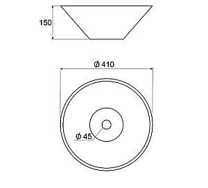Раковина Elghansa 41 EG4037-T26 черно-белая купить в интернет-магазине Sanbest
