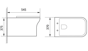 Подвесной унитаз Aquanet Rimless Cube-W CL-12248D с крышкой микролифт, безободковый купить в интернет-магазине Sanbest