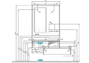 Тумба с раковиной Акватон Сакура 100 белая глянцевая/ольха наварра для ванной в интернет-магазине Sanbest