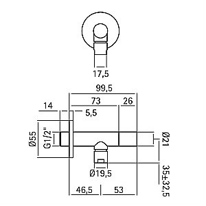 Угловой вентиль Cisal CHERIE ZA002930D1 нержавеющая сталь купить в интернет-магазине сантехники Sanbest