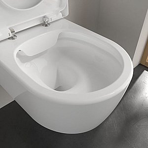 Унитаз подвесной Villeroy&Boch Avento 5656HR01 альпийский белый, безободковый, с крышкой микролифт купить в интернет-магазине Sanbest