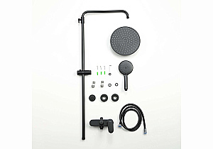 Душевая система Aquatek Ника AQ2860MB черная матовая купить в интернет-магазине сантехники Sanbest