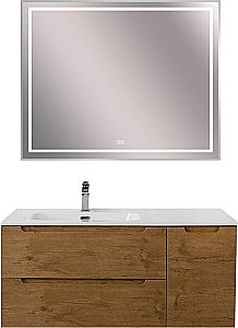 Тумба с раковиной BelBagno ETNA-1000-2C-1A-SO-RN-L/R Rovere Nature для ванной в интернет-магазине Sanbest