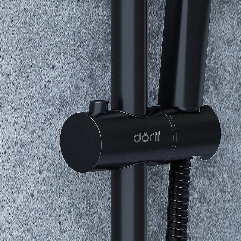 Душевая система Dorff Norma D0712020 черная матовая купить в интернет-магазине сантехники Sanbest
