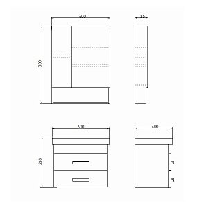 Тумба с раковиной Comforty Никосия 00-00008853 60 дуб темный для ванной в интернет-магазине Sanbest