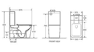 Унитаз напольный WeltWasser GELBACH 001 XL GL-WT белый глянец купить в интернет-магазине Sanbest