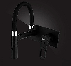 Смеситель для раковины Elghansa Squareline 14Q0191-Black черный купить в интернет-магазине сантехники Sanbest