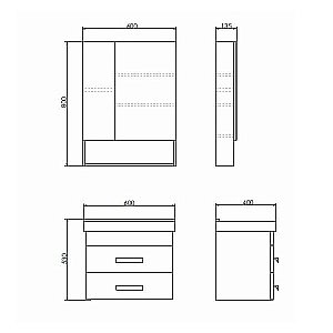 Тумба с раковиной Comforty Никосия 00-00008853 60 дуб темный для ванной в интернет-магазине Sanbest