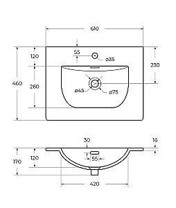 Тумба с раковиной BelBagno UNO-600-2C-SO-VO еловый матовый для ванной в интернет-магазине Sanbest
