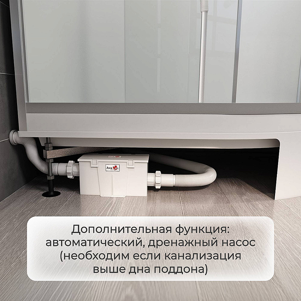 Душевая кабина EM5811LLEDT с подсветкой, арома-лейка, прозрачная/профиль хром, левосторонняя купить в интернет-магазине Sanbest