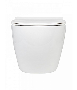 Унитаз подвесной Agger AT09150 безободковый, с инсталляцией, смыв торнадо, с крышкой микролифт, белый глянцевый купить в интернет-магазине Sanbest