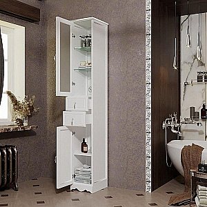 Пенал Опадирис Риспекто 30 белый матовый для ванной в интернет-магазине сантехники Sanbest