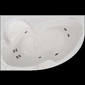 Ванна с гидромассажем Радомир Ирма 160х105 РЕЛАКС ХРОМ белая купить в интернет-магазине Sanbest