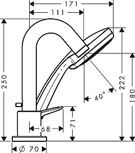 Смеситель для ванны Hansgrohe Logis 71313000 купить в интернет-магазине сантехники Sanbest