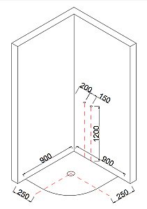 Душевая кабина Taliente TA-9091G 90х90 стекло тонированное купить в интернет-магазине Sanbest