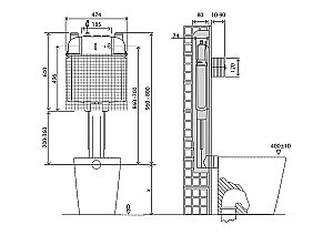 Бачок скрытого монтажа BelBagno BB025-CS купить в интернет-магазине сантехники Sanbest