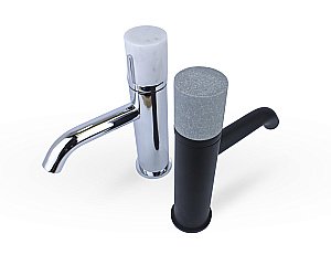 Смеситель для раковины Bronze de Luxe Focus 24601BG черный/гранит купить в интернет-магазине сантехники Sanbest