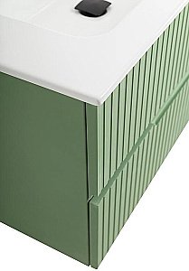 Тумба с раковиной Cezares DUET-N 80 DUET-N-800-2C-SO-PS-P фисташковый софт для ванной в интернет-магазине Sanbest