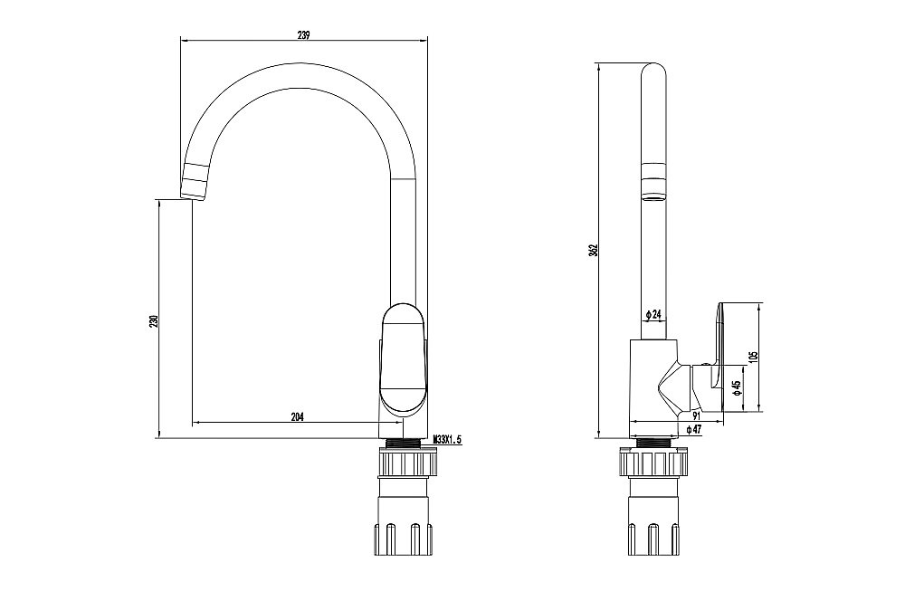 Смеситель для кухни Aquatek Ника AQ1882BGM оружейная сталь купить в интернет-магазине сантехники Sanbest