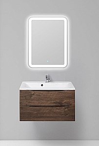 Тумба с раковиной Belbagno MARINO 80 2C-SO/BB800/450-LV-MR-PR Rovere Moro для ванной в интернет-магазине Sanbest