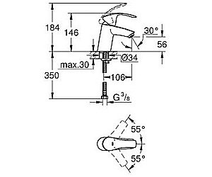 Смеситель для раковины Grohe Eurosmart New 32467002 купить в интернет-магазине сантехники Sanbest