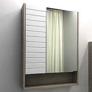 Зеркальный шкаф Comforty Клеон 00-00002045 60 белый/дуб дымчатый купить в интернет-магазине сантехники Sanbest