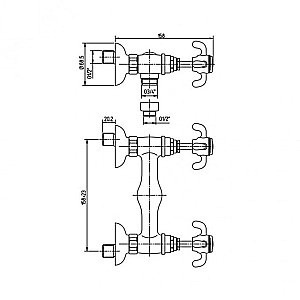 Смеситель для душа PAINI Ornellaia 87CR511 хром купить в интернет-магазине сантехники Sanbest