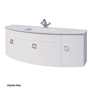 Тумба с раковиной Caprigo Legato 140 1 ящик/раковина стекло бланж для ванной в интернет-магазине Sanbest